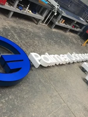 Palmer Johnson channel letters in production