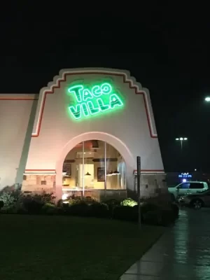 taco villa neon lit