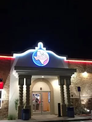 texas burger neon lit